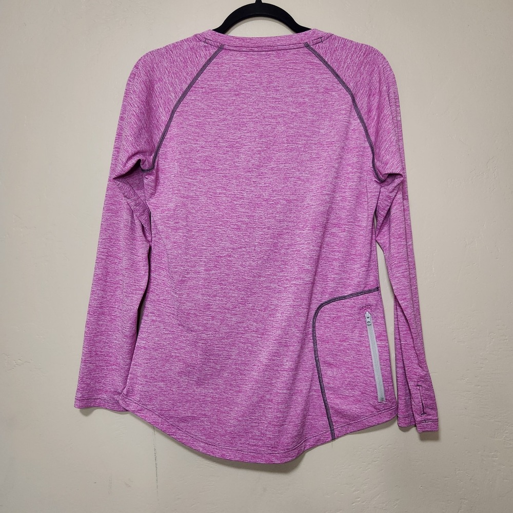 Patagonia Pink Long Sleeve Base Layer Thumb Holes Pocket Womens Size M - Picture 7 of 7